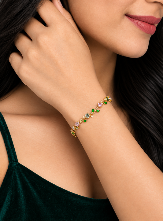 Women Designer Gold Plated Bracelet | Stylish Fashion Jewellery Bracelet for Women and Girls