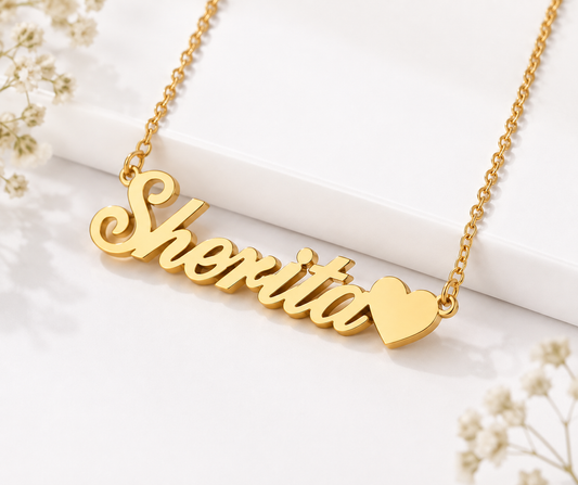 Gold Brass Necklace For Women Elegant Plated Design Pendant Stylish Daily Wear Gift Girls