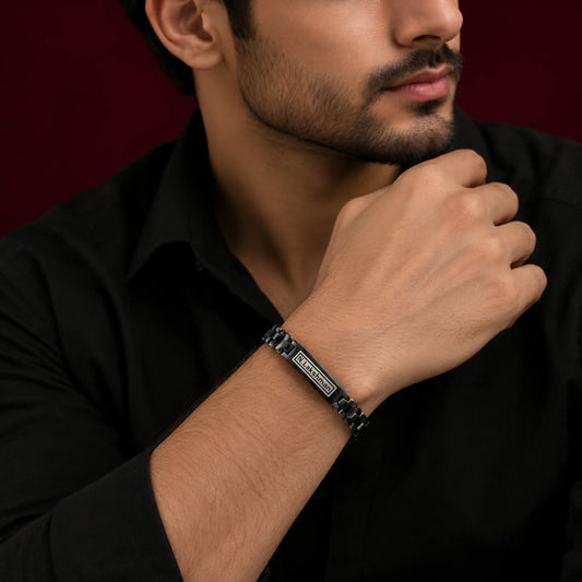 Black Brass Western Casual Bracelet For Unisex Aswzdz Elegant Gold Plated Design Kada Stylish