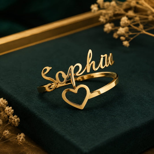 Personalized Dual Name Ring For Women Custom Couple Gold Plated Adjust Customizable Unique Gift