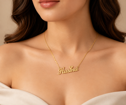 Gold Brass Ethnic Casual Necklace For Women Elegant Plated Design Pendant Stylish Daily Wear