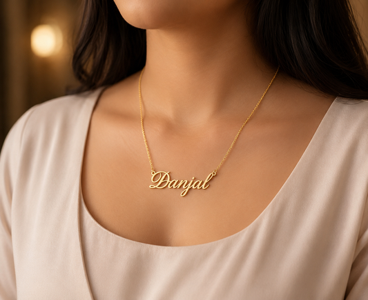 Gold Brass Necklace For Women Arp Elegant Plated Design Pendant Stylish Daily Wear Gift