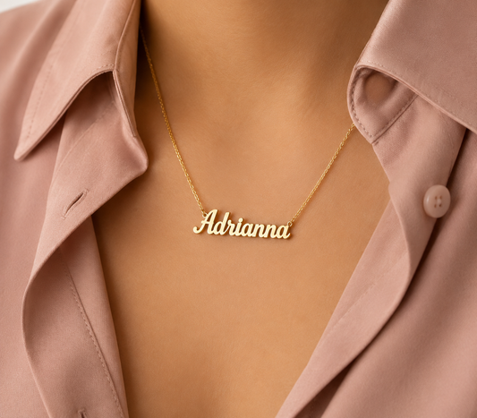 Gold Brass Necklace For Women Aumqrn Elegant Plated Design Pendant Stylish Daily Wear Gift