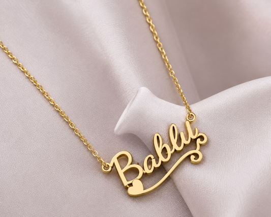 Gold Brass Ethnic Necklace For Women Elegant Plated Design Pendant Stylish Daily Wear Gift