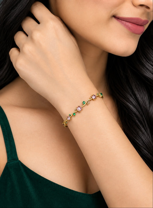 Women Designer Gold Plated Bracelet | Stylish Fashion Jewellery Bracelet for Women and Girls