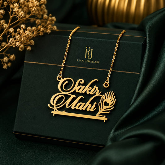 Gold Brass Ethnic Necklace For Women Awubg Elegant Plated Design Pendant Stylish Daily Wear