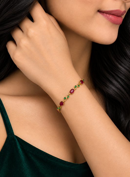 Women Designer Gold Plated Bracelet | Stylish Fashion Jewellery Bracelet for Women and Girls