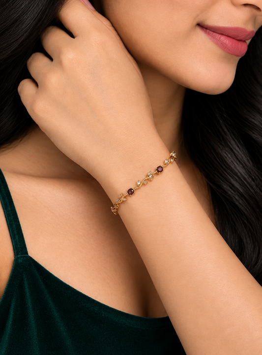 Women Designer Gold Plated Bracelet | Stylish Fashion Jewellery Bracelet for Women and Girls