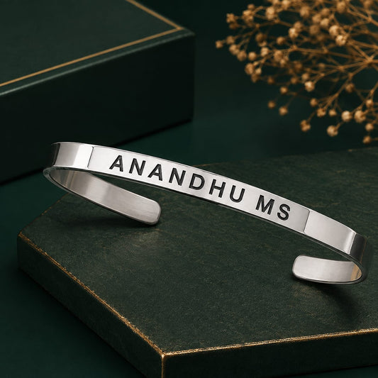 Silver Brass Western Casual Bracelet For Unisex Elegant Plated Design Kada Stylish Daily Wear