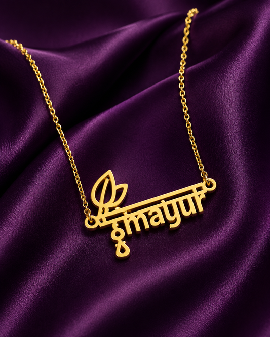 Gold Brass Ethnic Necklace For Women Asfoc Elegant Plated Design Pendant Stylish Daily Wear