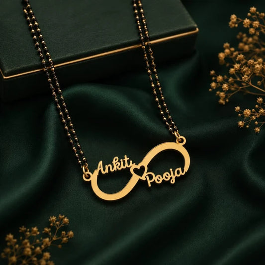 Personalized Infinity Name Jewelry Set with FREE Heart Pendant