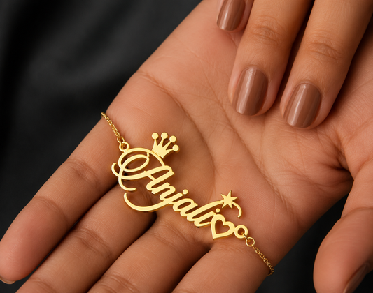 Gold Brass Necklace For Women Aqhn Elegant Plated Design Pendant Stylish Daily Wear Gift