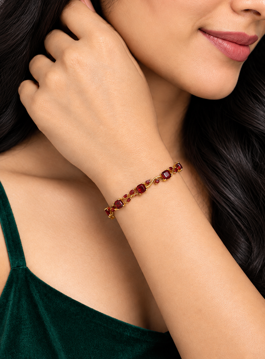 Women Designer Gold Plated Bracelet | Stylish Fashion Jewellery Bracelet for Women and Girls