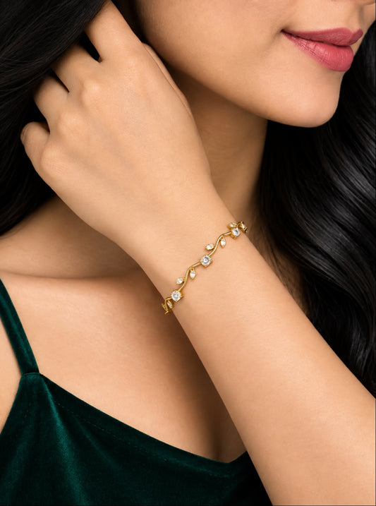Women Designer Gold Plated Bracelet | Stylish Fashion Jewellery Bracelet for Women and Girls